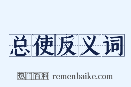 总使反义词是什么意思的图片